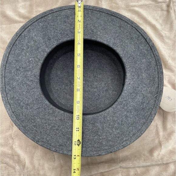 Vintage NOS Banash Boston Light Gray Wool Felt Fedora Hat Polka Dot  Bow US 7.5 main image 9